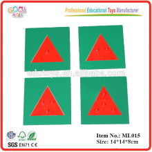 Juguetes educativos Triángulos de metal Montessori juego Materiales de lenguaje